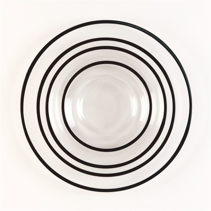 glass charger plate 1 Wholesale Glass Charger Plate PZ-010 - Image 1